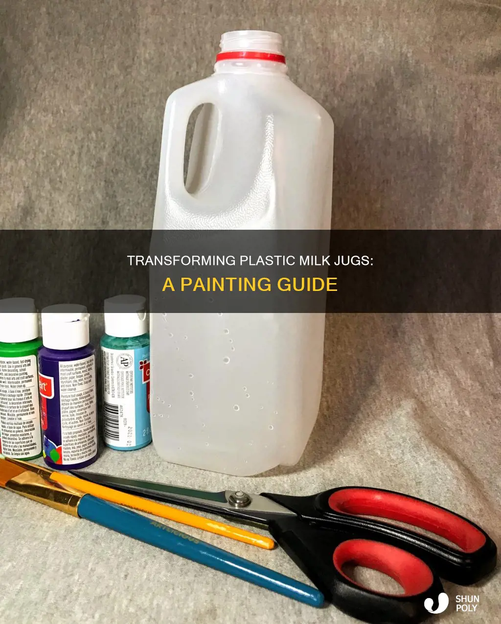 how to paint a plastic milk jug