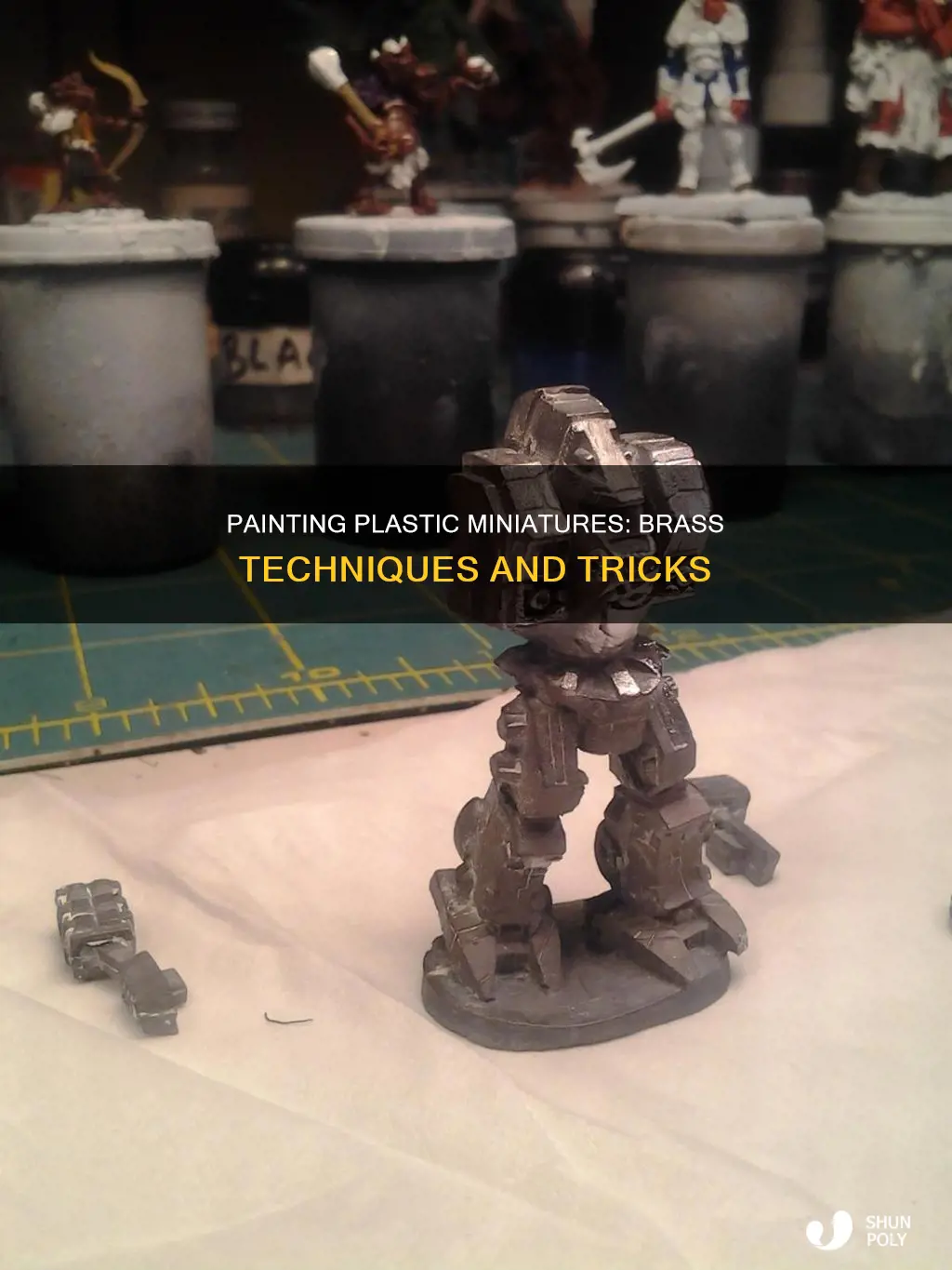 how to paint a plastic miniature as brass
