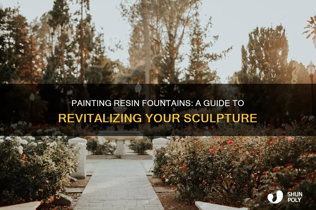 how to paint a plastic resin fountain