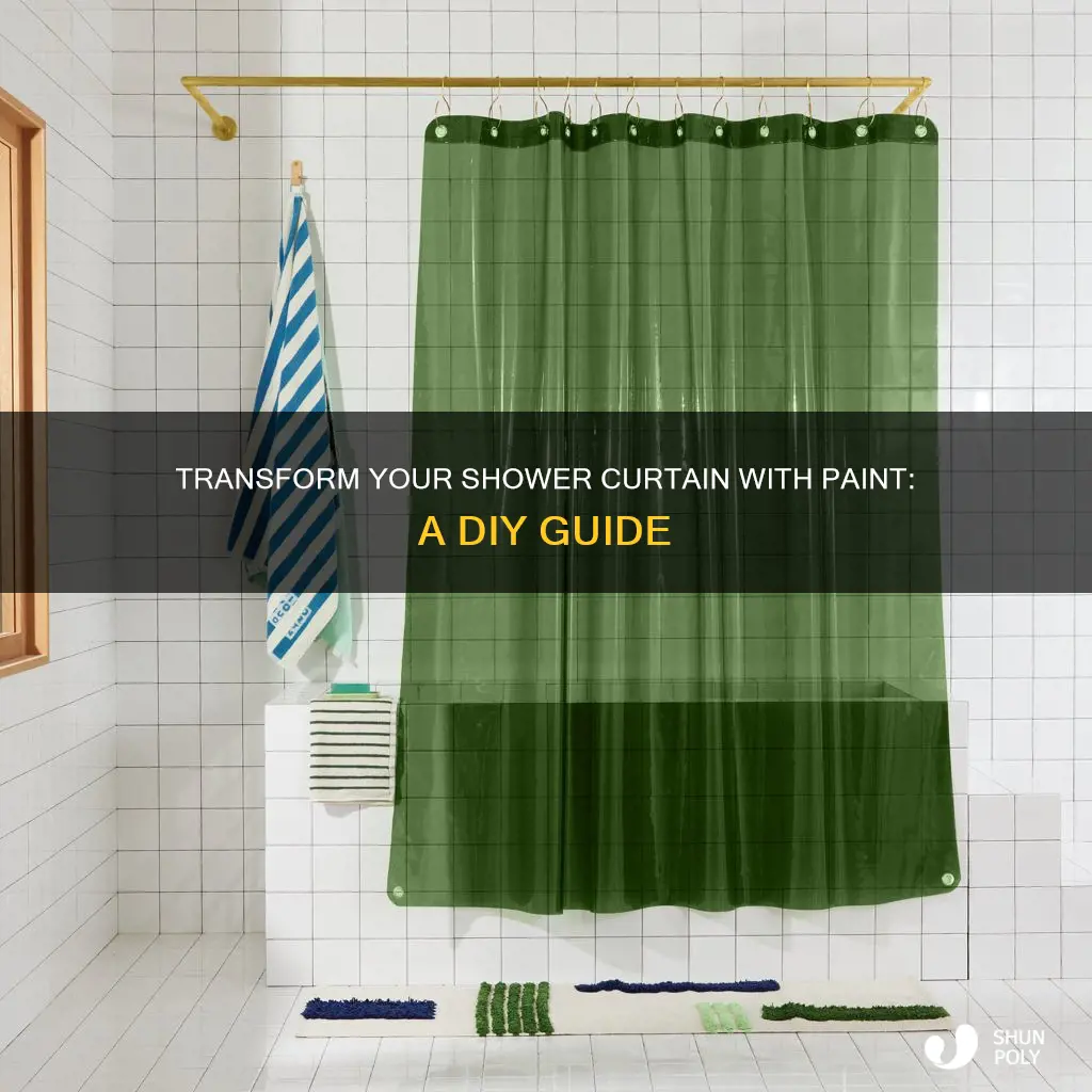 how to paint a plastic shower curtain