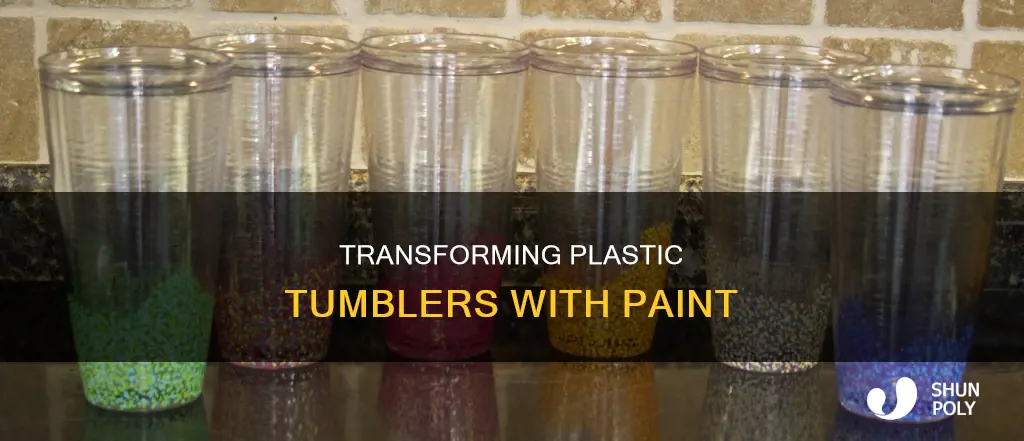 how to paint a plastic tumbler