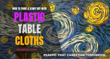Starry Sky Art: Plastic Table Cloths Transformed