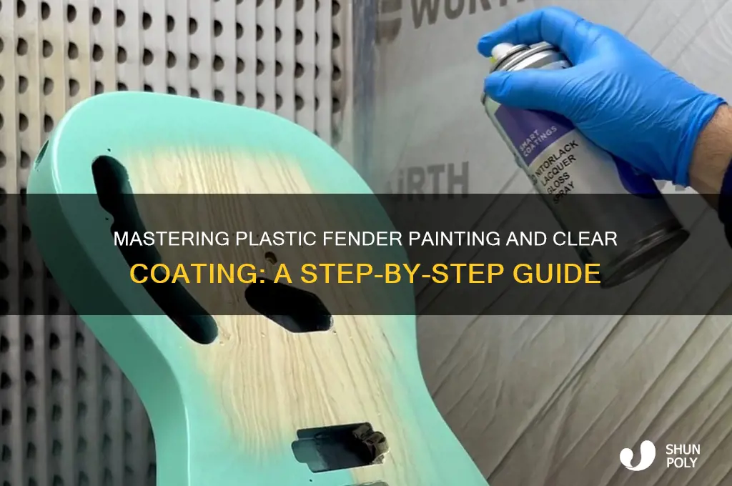 how to paint and clear coat plastic fender