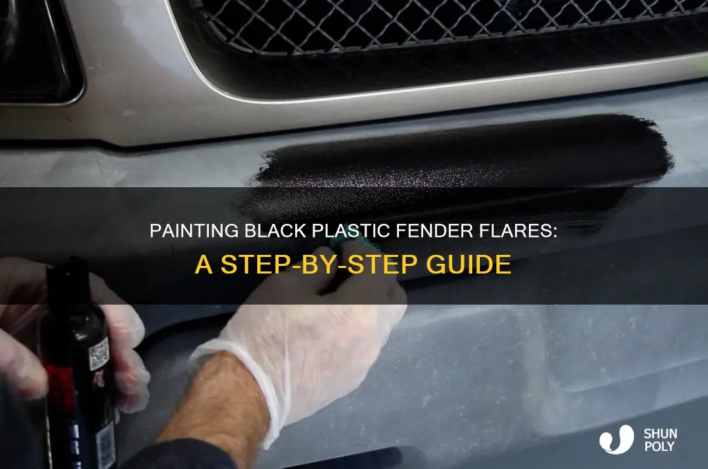 how to paint black plastic fender flares