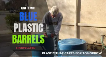 Transforming Blue Plastic Barrels with Paint