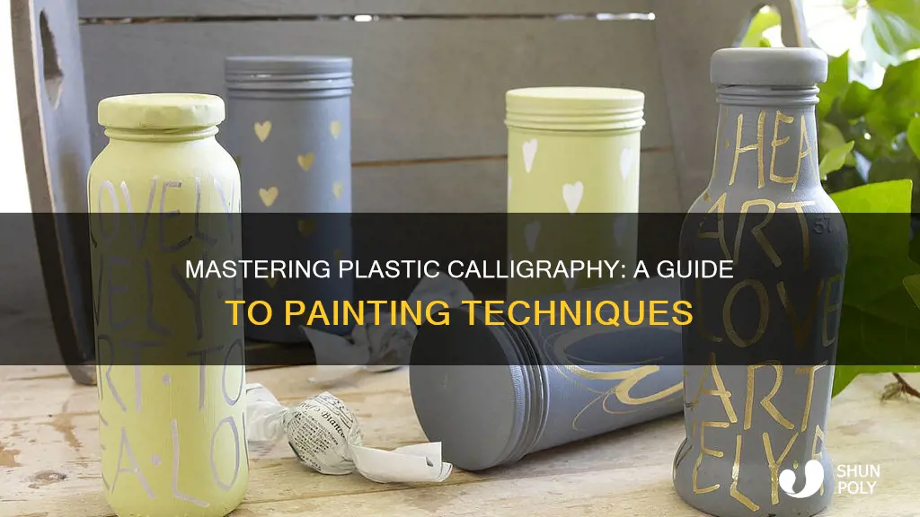 how to paint calligraphy on plastic
