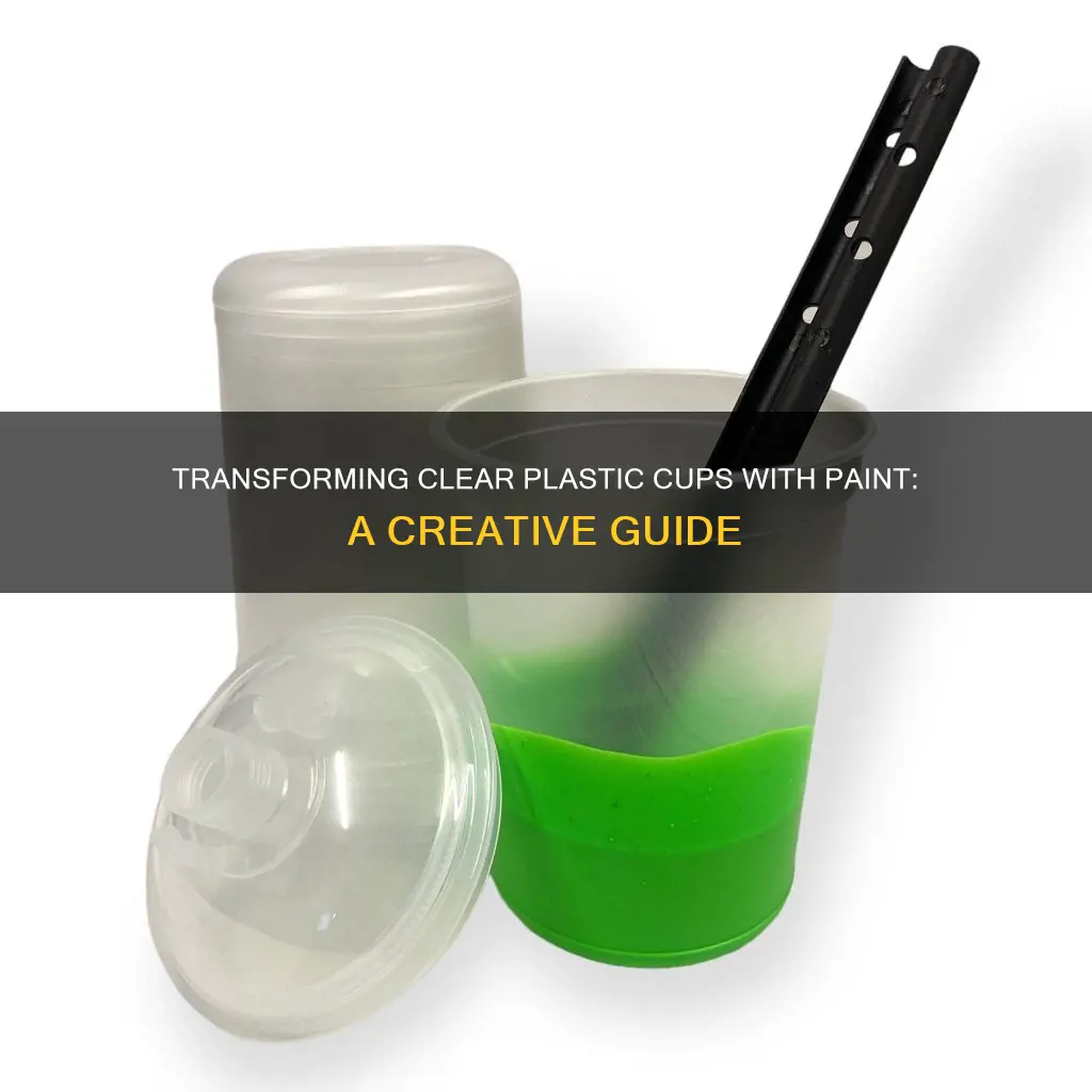 how to paint clear plastic cups