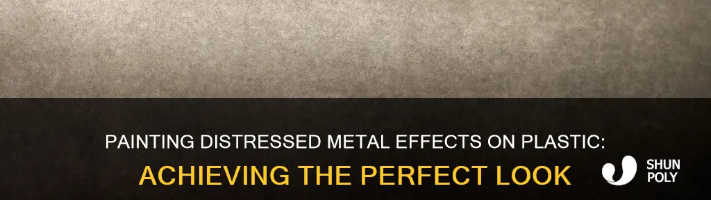 how to paint distressed metal on plastic