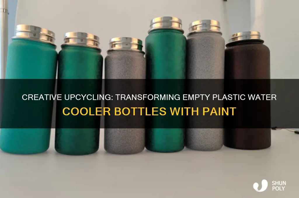 how to paint empty plastic water cooler bottles