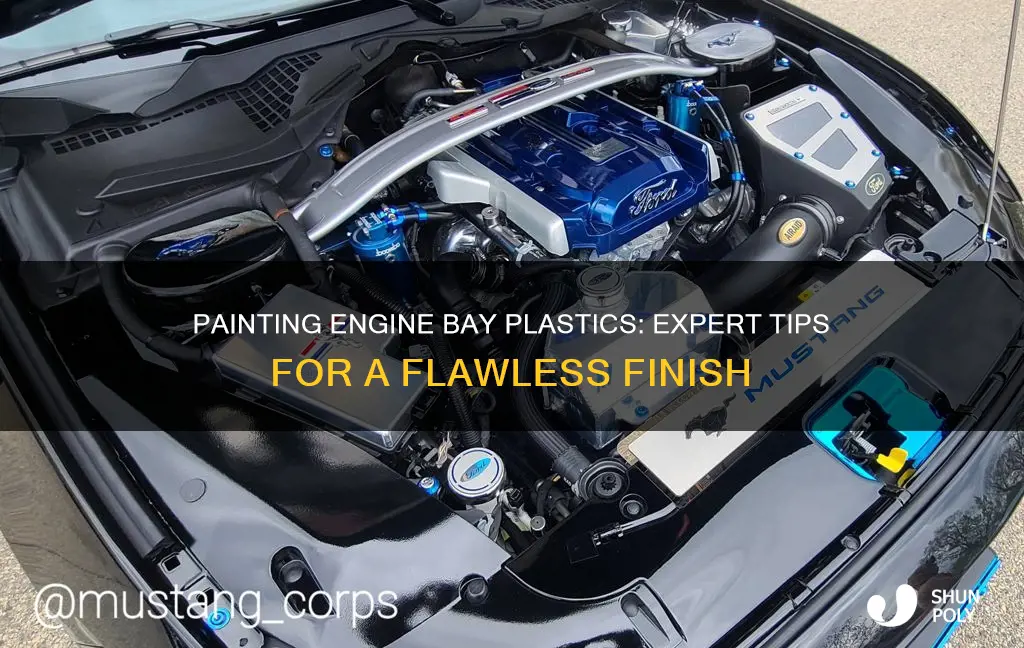 how to paint engine bay plastics