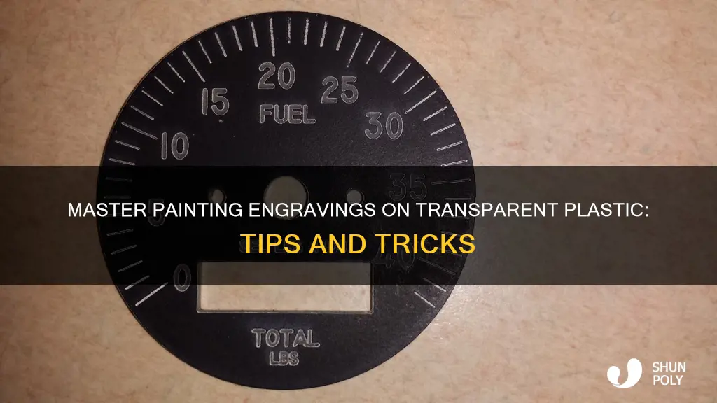 how to paint engraving on tranparent plastic