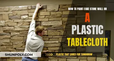 Transforming Tablecloths: Fake Stone Walls with Paint