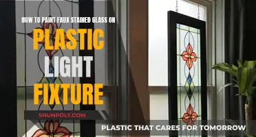 Transforming Plastic Light Fixtures with Faux Stained Glass