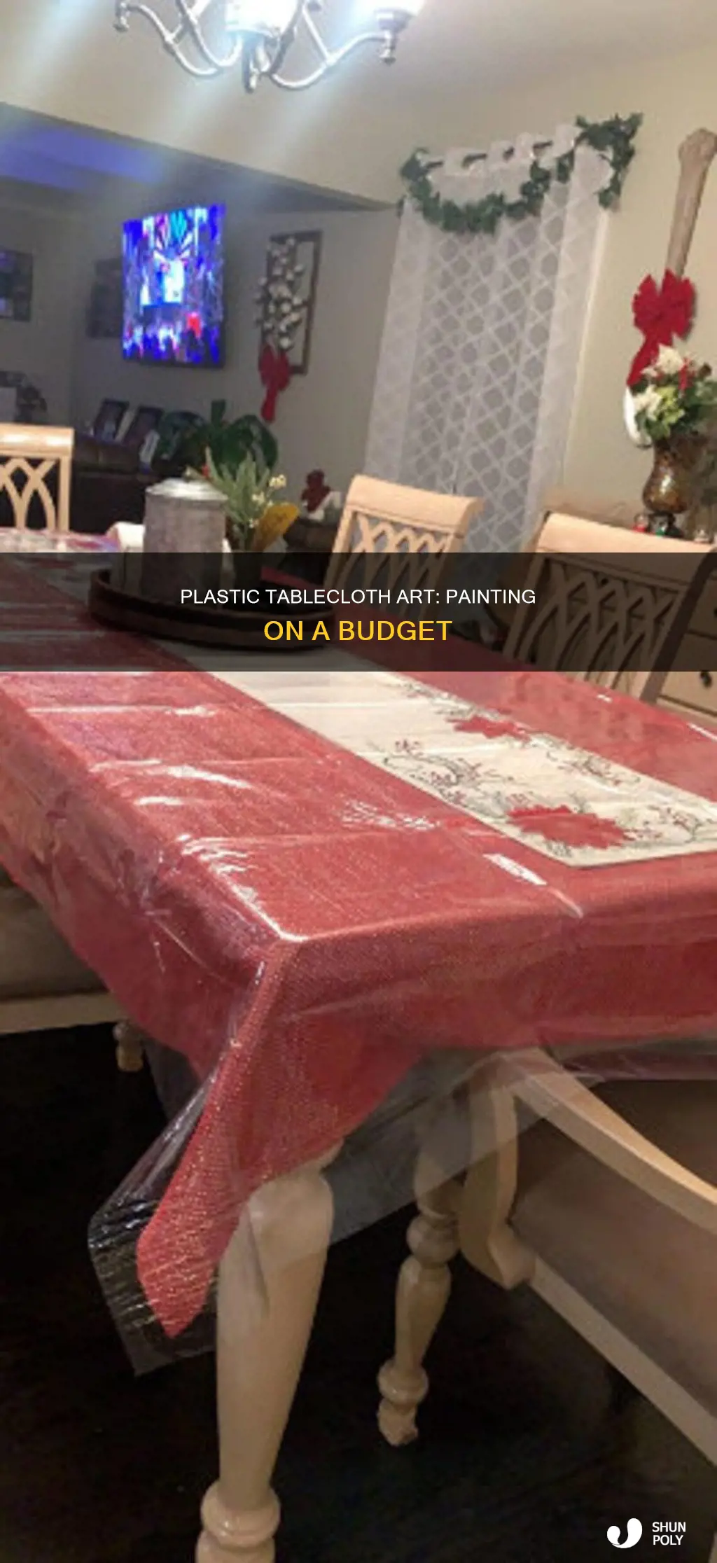 how to paint on plastic tablecloth