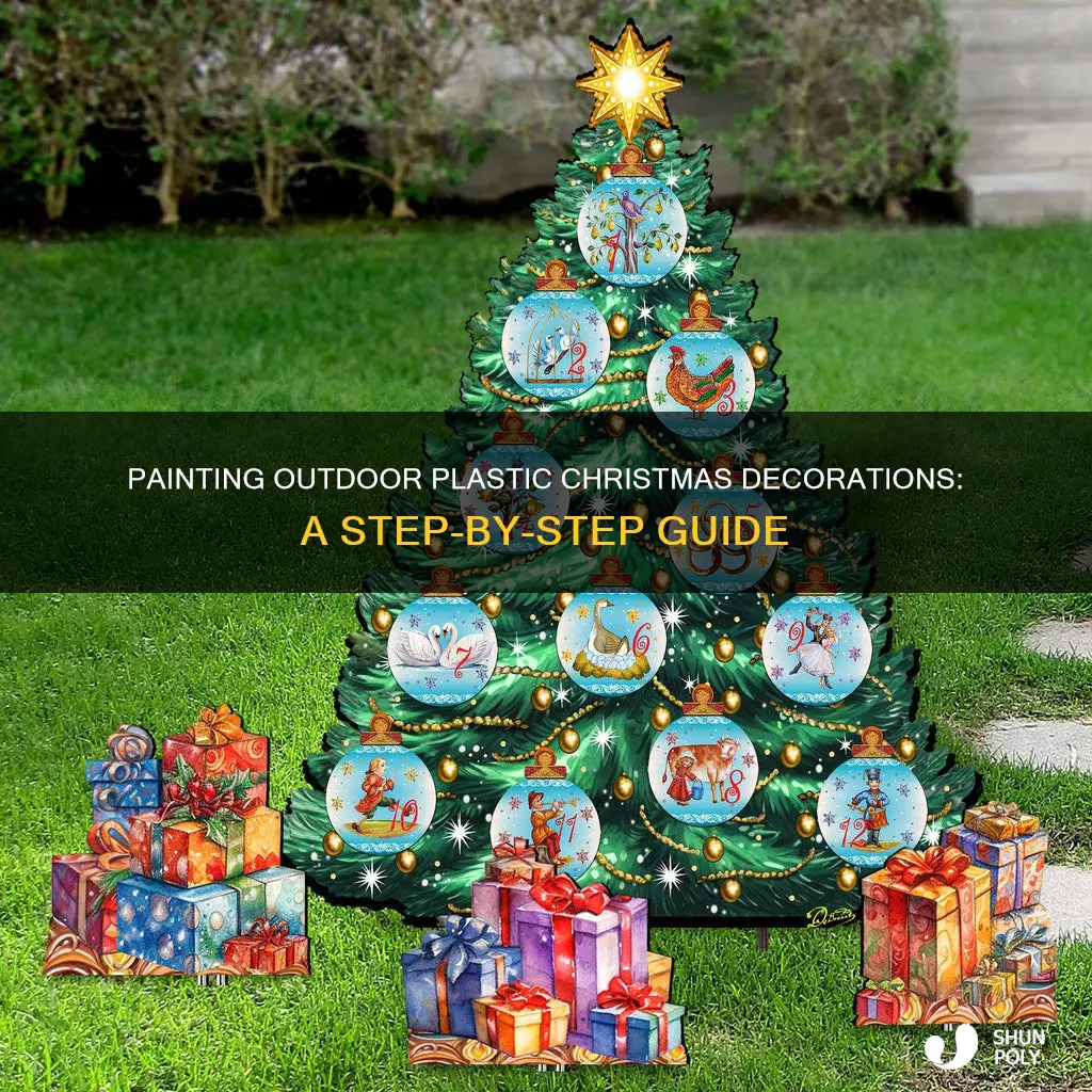 how to paint outdoor plastic christmas decorations