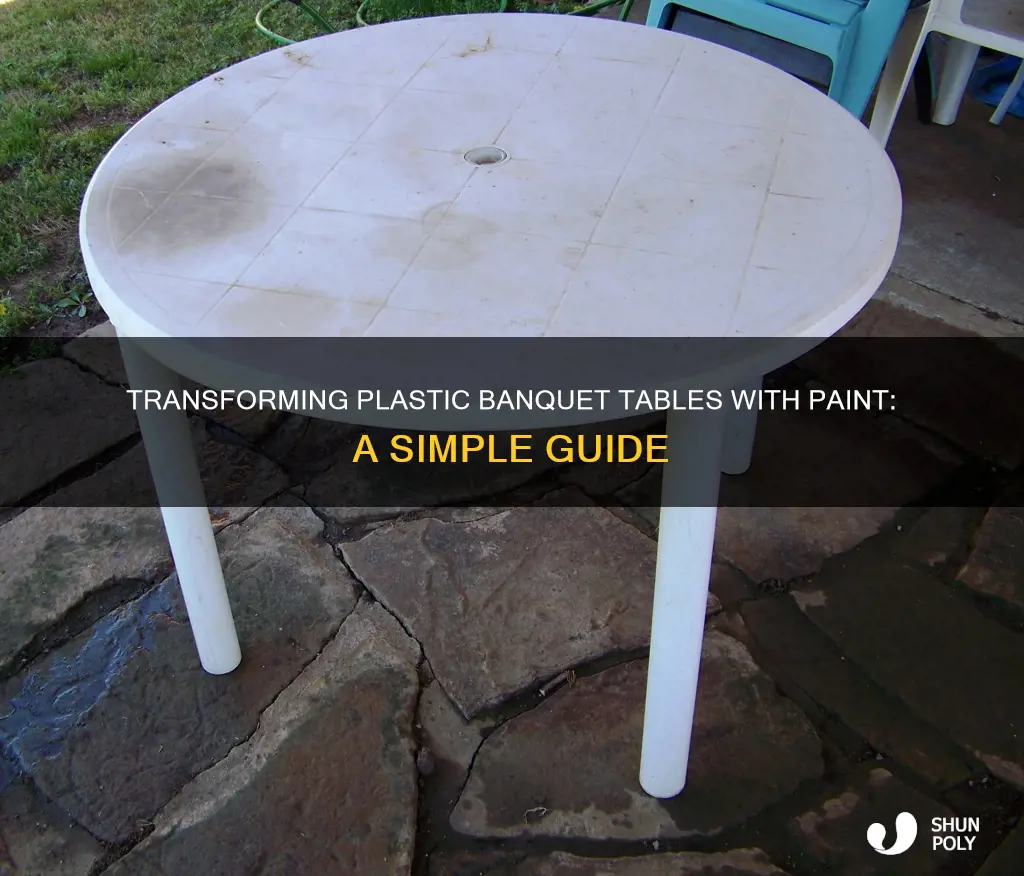 how to paint plastic banquet table