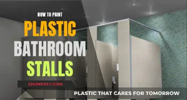 Transforming Plastic Bathroom Stalls with Paint