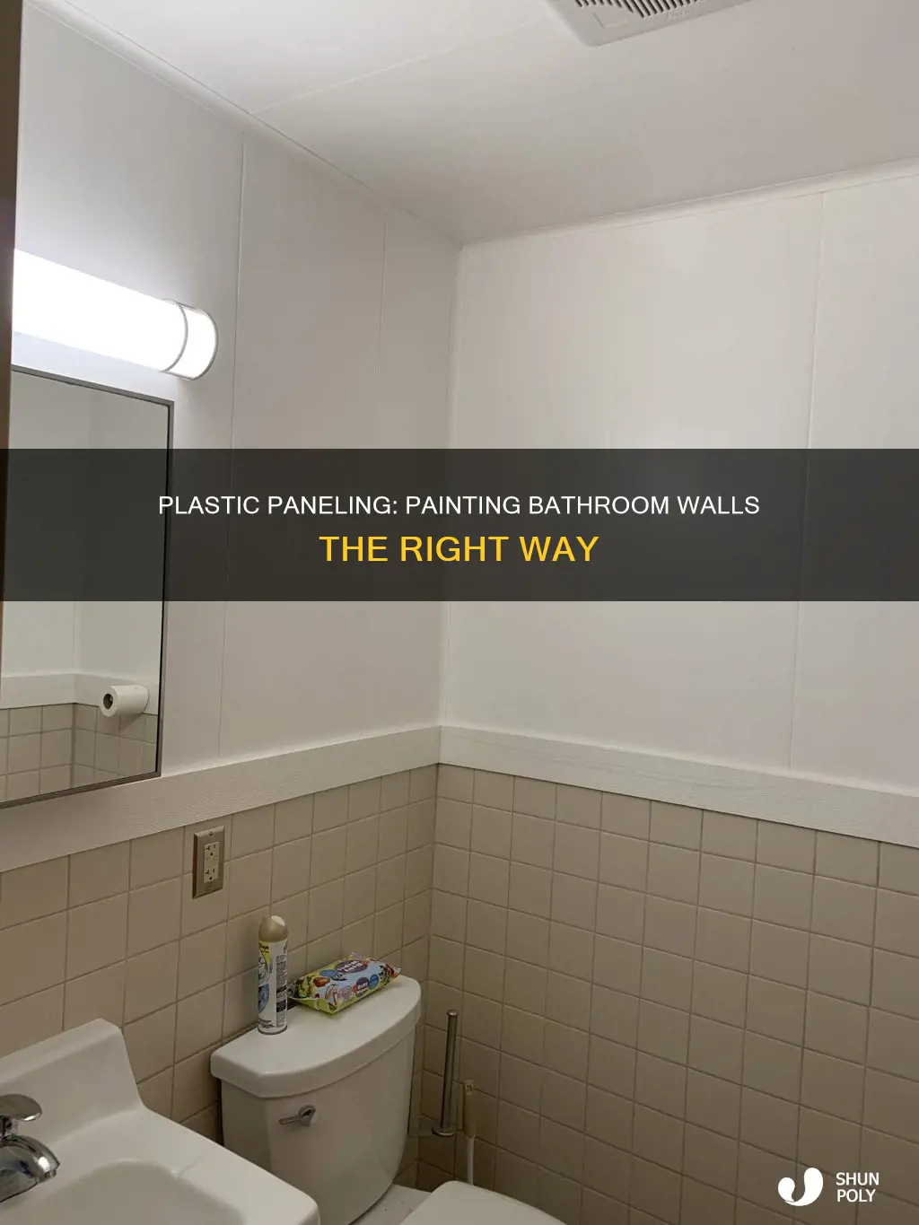 how to paint plastic bathroom walls