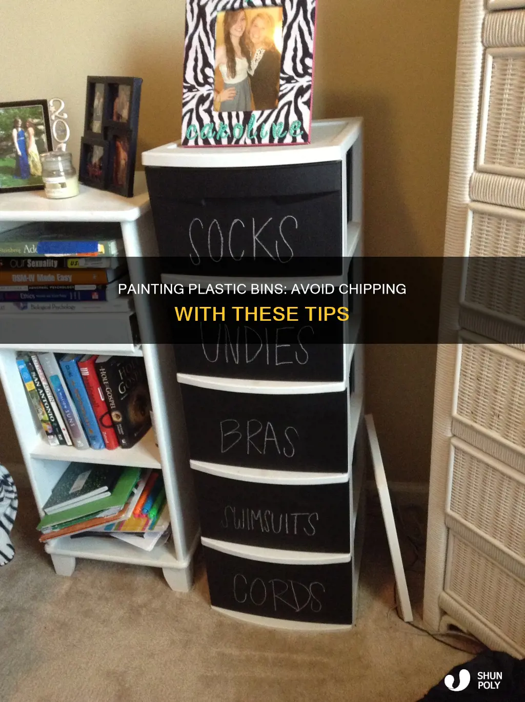 how to paint plastic bins without chipping