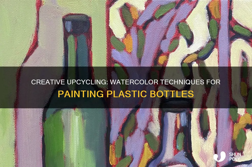 how to paint plastic bottles with watercolor