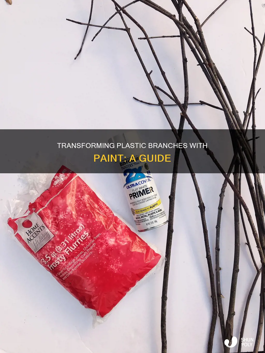 how to paint plastic branches