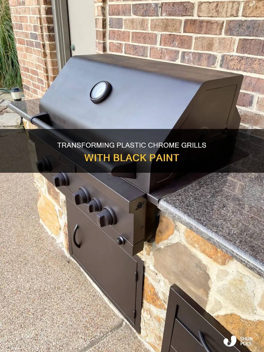 how to paint plastic chrome grill black