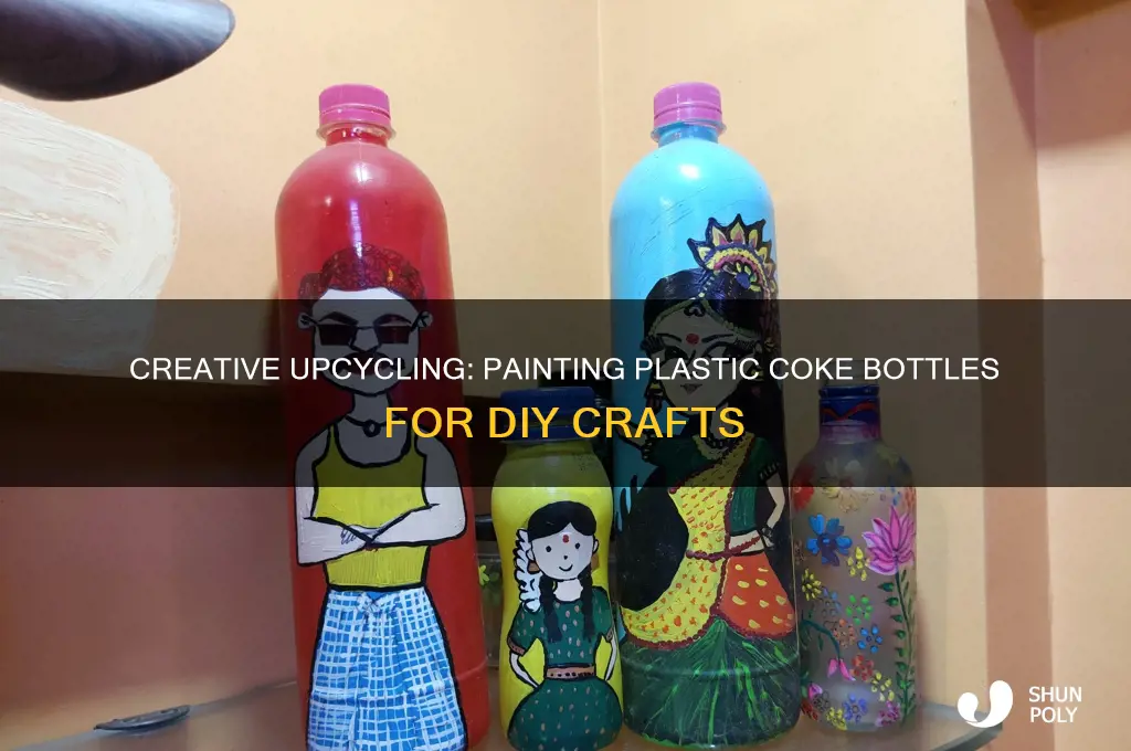 how to paint plastic coke bottles