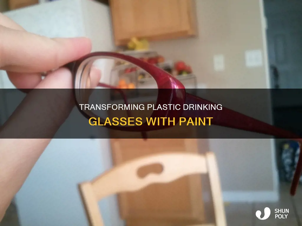 how to paint plastic drinking glasses