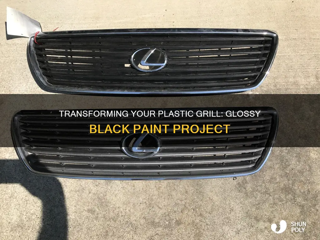 how to paint plastic grill gloss black