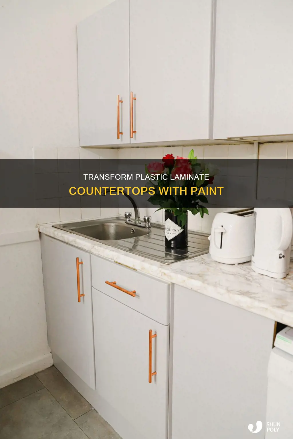 how to paint plastic laminate countertops