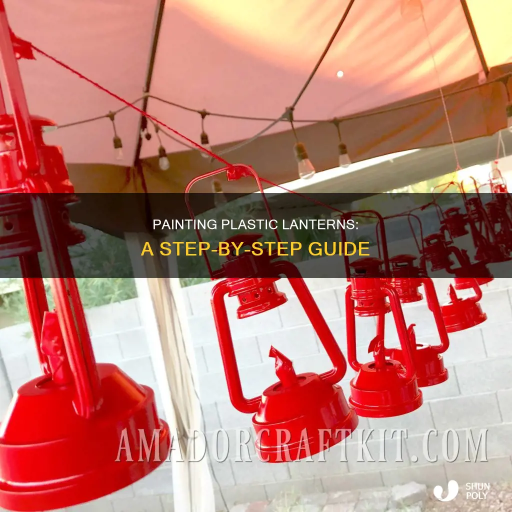 how to paint plastic lanterns