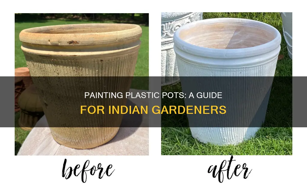 how to paint plastic pots india