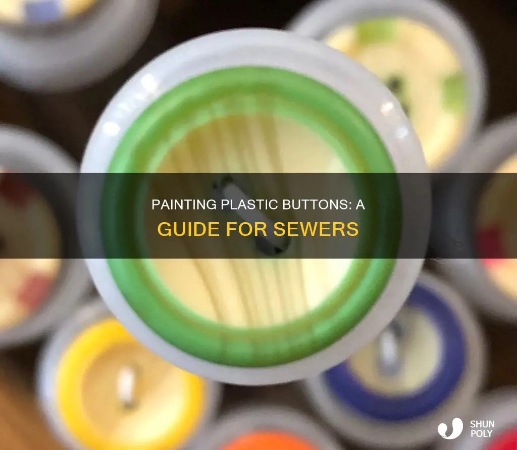how to paint plastic sewing buttons