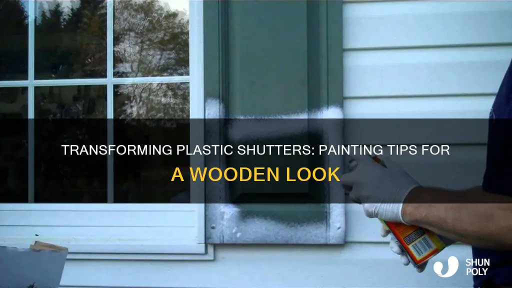how to paint plastic shutters to look like wood