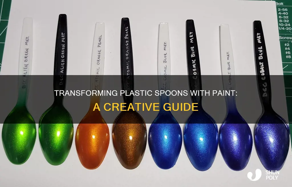 how to paint plastic spoons