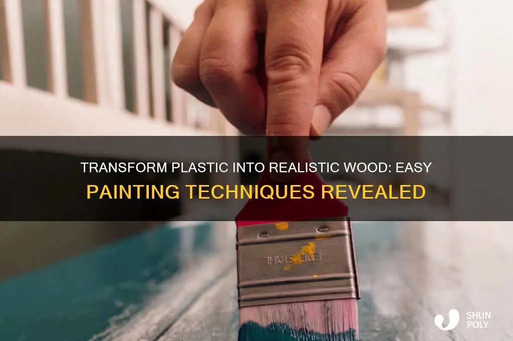 how to paint plastic to make it look like wood