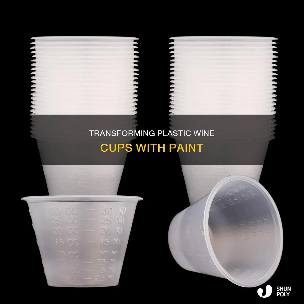 how to paint plastic wine cups