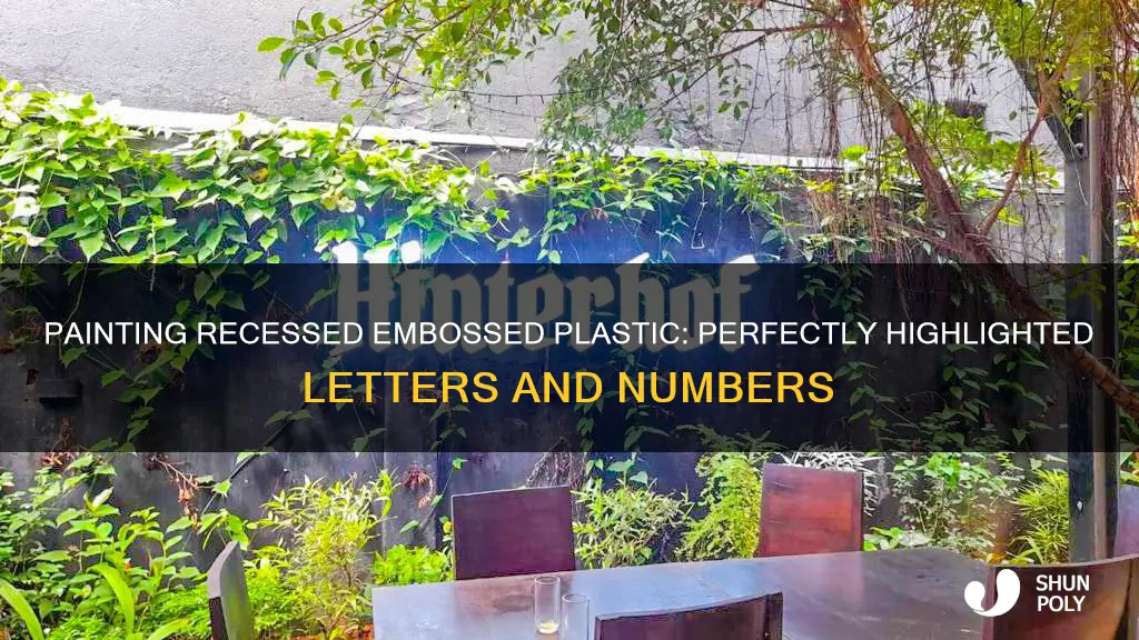 how to paint recessed embossed plastic letters or numbers