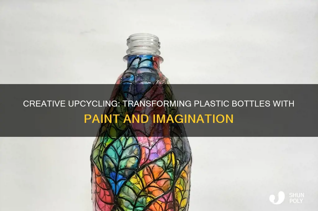 how to paint recycled plastic bottles