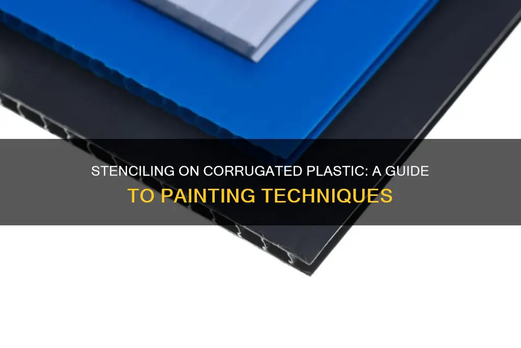 how to paint stensil on corrigated plastic