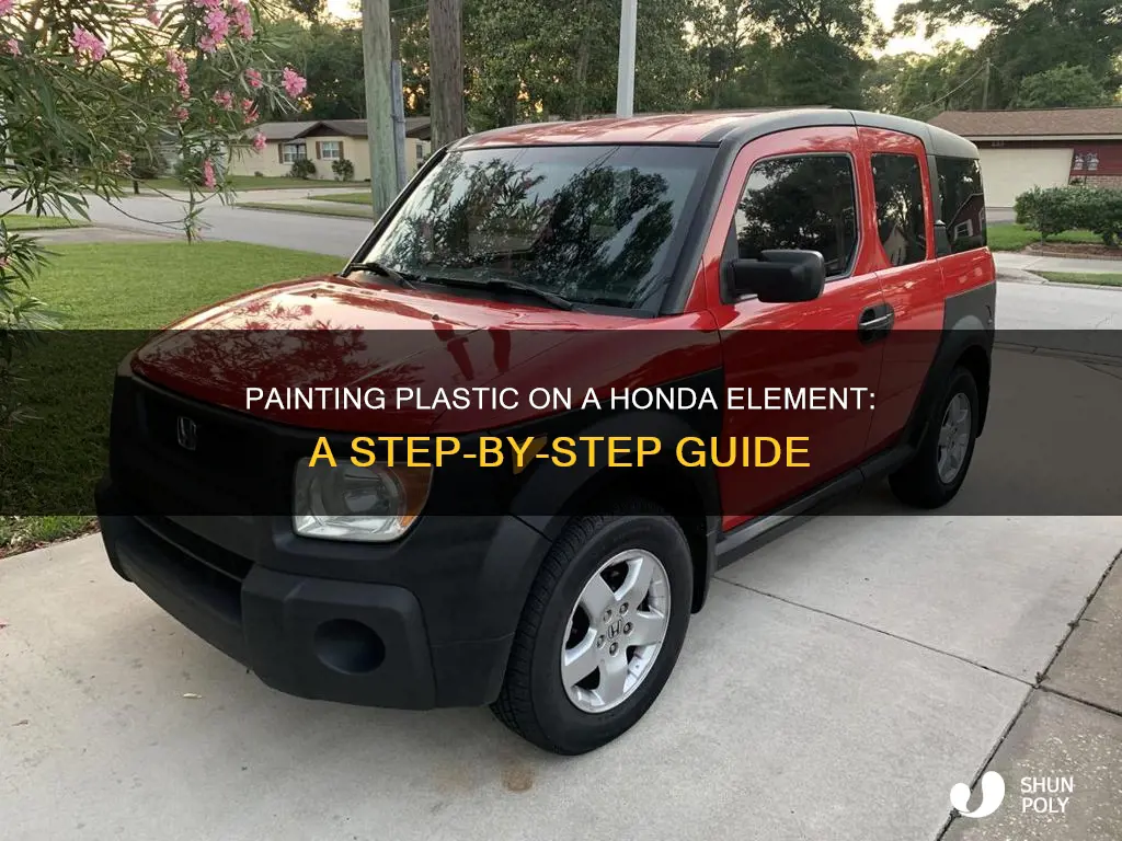 how to paint the plastic on a honda element