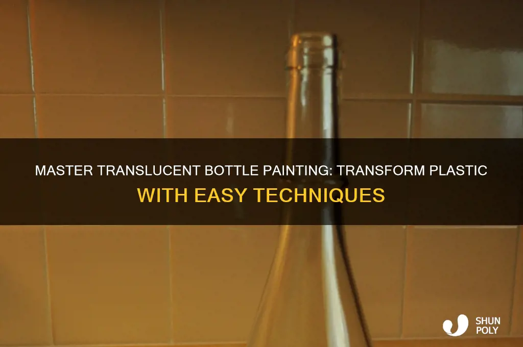 how to paint translucent the inside of a plastic bottle