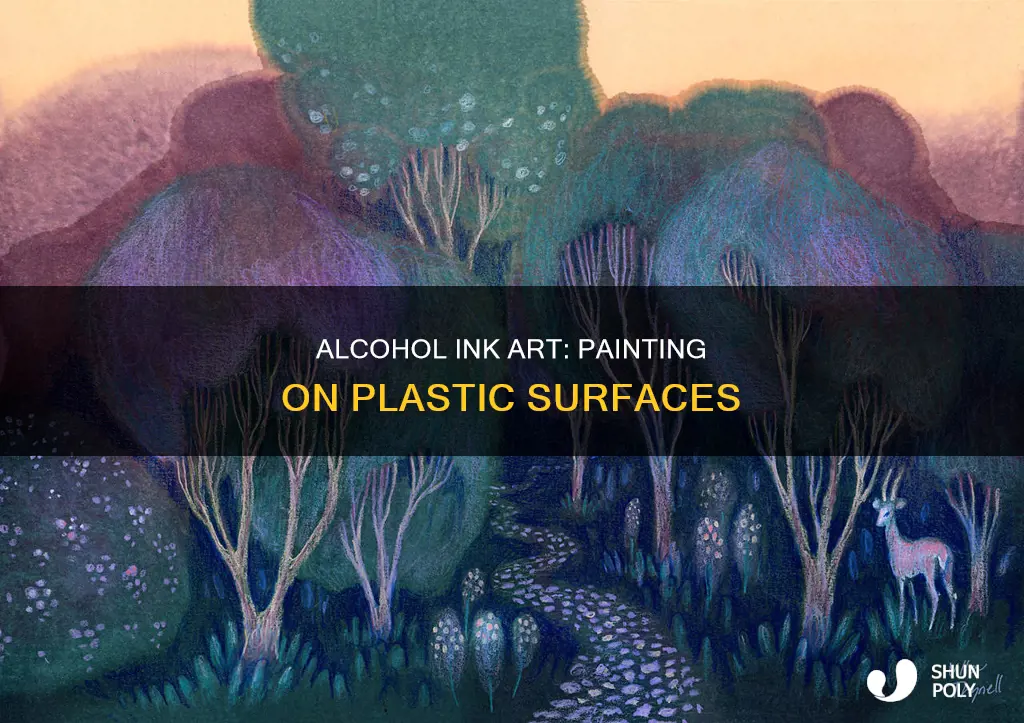 how to paint with alcohol ink on plastic