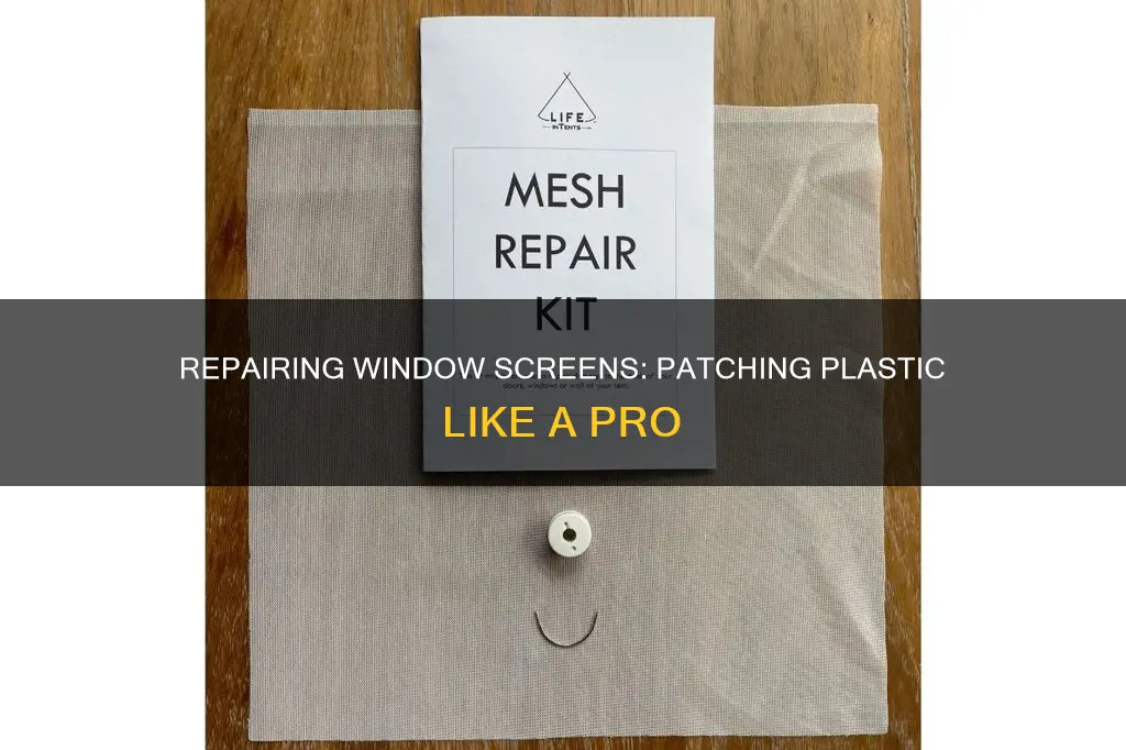 how to patch plastic window screen