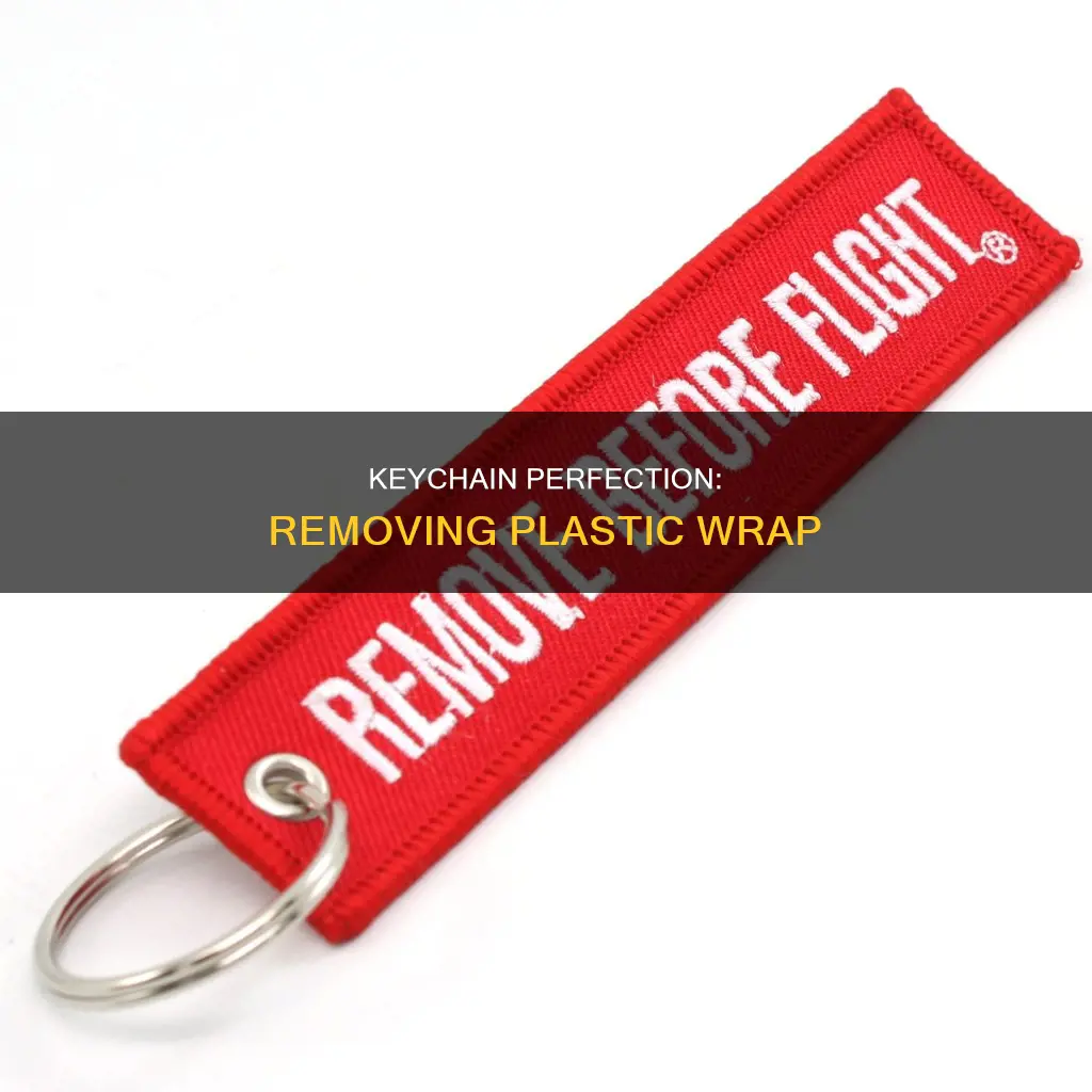 how to peel plastic off a keychain