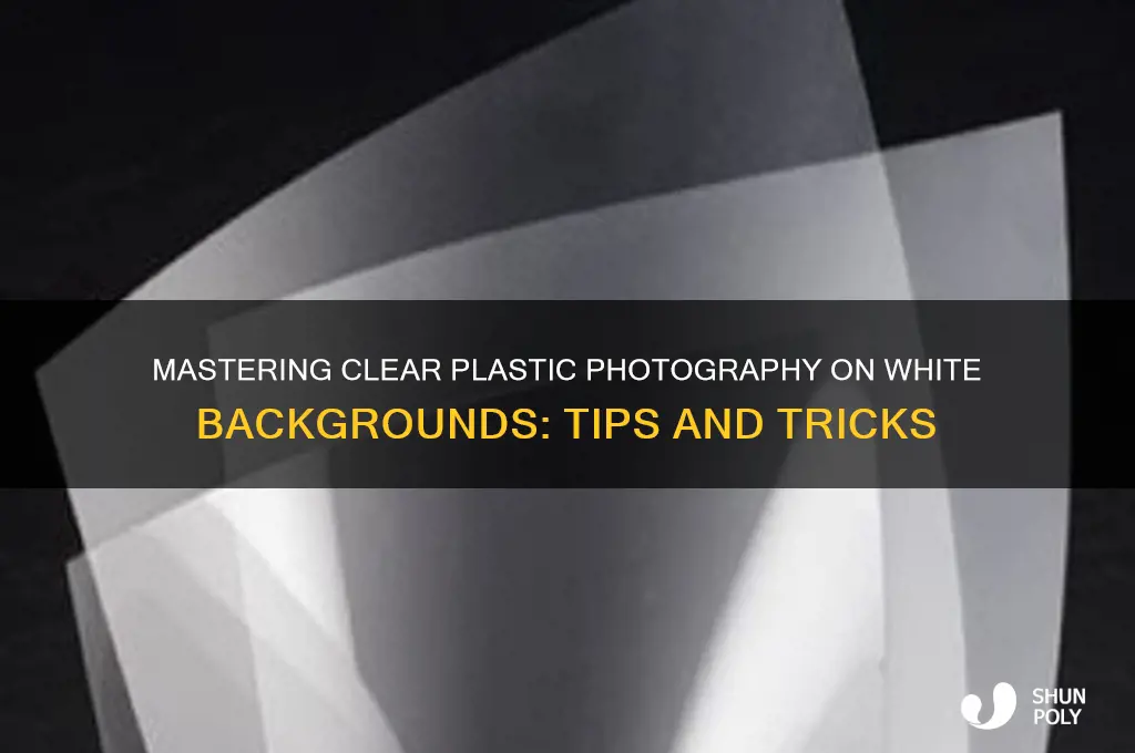how to photograph clear plastic on white background