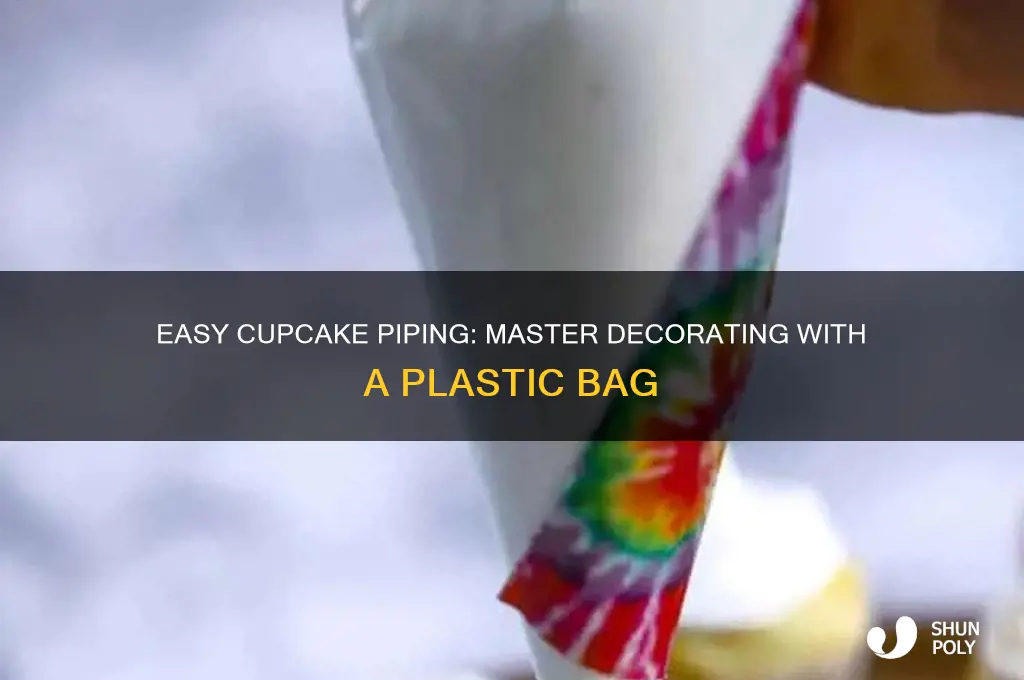how to pipe cupcakes with plastic bag