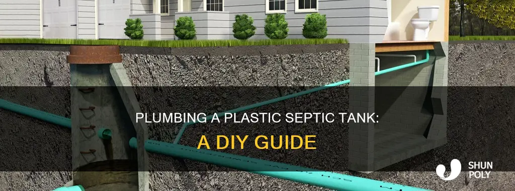 how to plumb a plastic septic tank