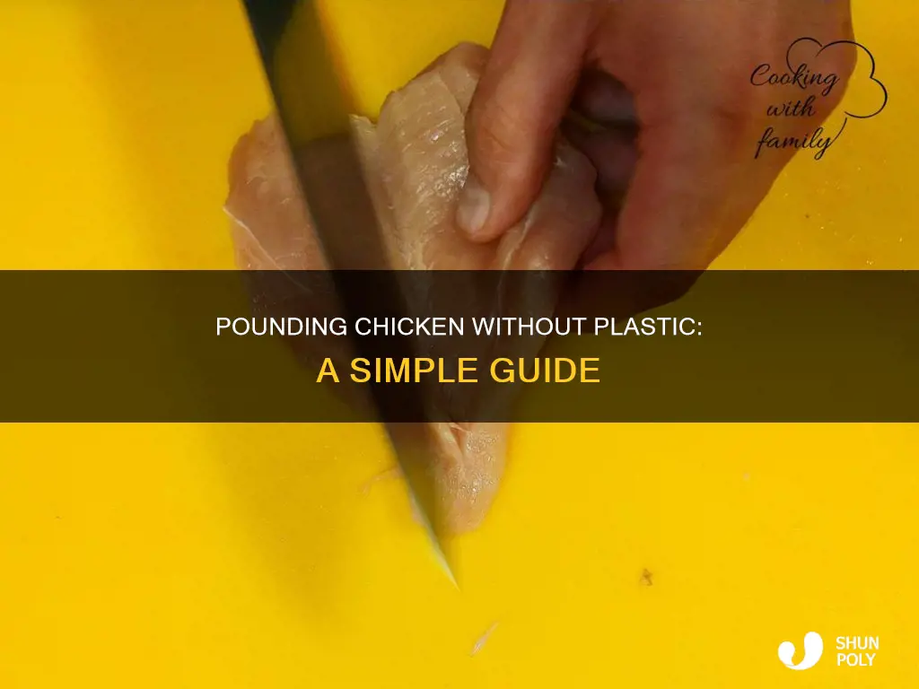 how to pound chicken without plastic
