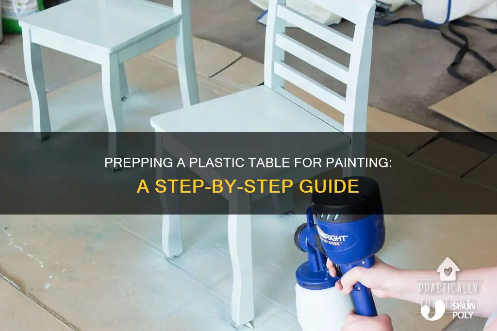 how to prep a plastic table for painting